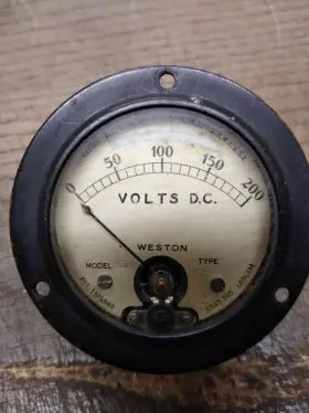 010626-09-rk Weston Vtg Electrical Volts Dc 0-200 Panel Meter Model 506 Made In Usa