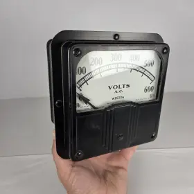 14162 Weston Model 924 600 Volt A.c. Meter Vintage Deco