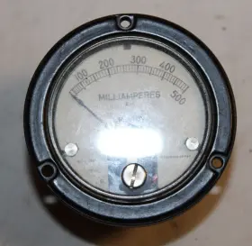 1524 Weston Vintage Milliamperes Panel Meter Model No