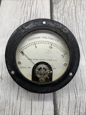 205540 Weston Vintage Model 301- No. 0-15 Dc Voltmeter Untested