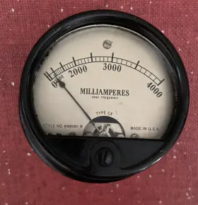 539061-8 Weston Vintage Style Milliamperes Dc Panel Meter Gauge- Untested