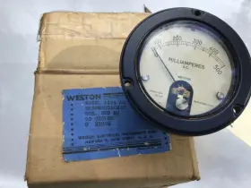 1534-ac Weston Electric Vintage Milliamperes Meter - 500 Instruments Unsed With Box 1534 Ac