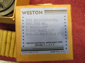 Mr25-b Weston Nos Model 506 0-1 Dc Ma Milliamperes Meter Black Face #2