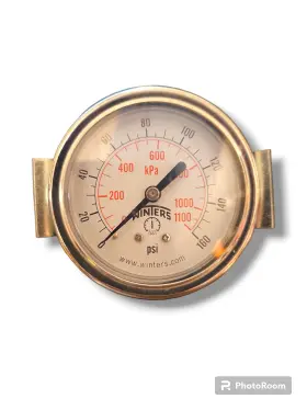 Peu1440uc Winters Pressure Gauge 0-160psi 0-1100 Kpa Dual Scale 2.5 Inch Sencorp #2