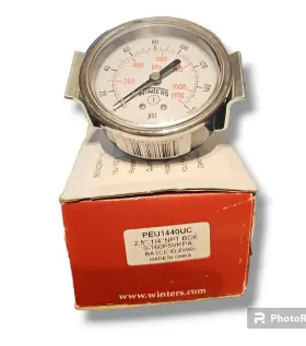 Peu1440uc Winters Pressure Gauge 0-160psi 0-1100 Kpa Dual Scale 2.5 Inch Sencorp