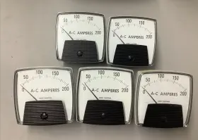 Yokogawa 250340lsrl Lot Of 5 Branom Panel Meter 200a B45