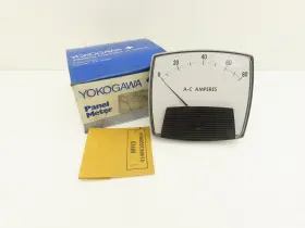250440pdpd Yokogawa Panel Meter Ac Amperes Dial Gauge 0-80 Deviation 4.5 Inch
