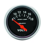Auto Sport-comp Electric Voltmeter Gauge 2-1/16" (52MM) 18 Volts. Fixed Price $73.90.