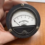 Vintage Gruen Milliamperes Panel Meter 0-1.0 Untested Steampunk. Fixed Price $18.00.