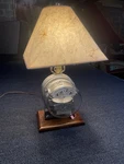 Vintage General Electric Meter Lamp Wooden Base Shade Working, Steampunk, Mcm. Fixed Price $129.95.