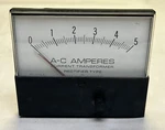 General ELECTRIC,50-198410FAZZ1,PANEL Meter 0-5 A-c Amperes. Fixed Price $25.00.