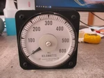 Ac Kilowatt Meter 50-103251ANFF1CTC Range: 0-600KW Used. Fixed Price $100.00.
