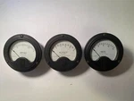 (3) Westinghouse NX-35, NA-35 Volts, Amperes, Kilovolts 3.5" Gauges. Fixed Price $36.00.