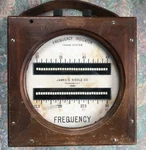 Antique Electrical James G. Biddle Frahm Frequency Indicator No. 1 Wood Case. Fixed Price $190.00.