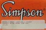 Simpson Model 2865 24507 Milliamps 0-20 Dcma 120 Vac Panel Meter Digital. Fixed Price $150.00.