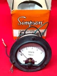 Simpson 08430 Voltmeter Round Analog Padnel Model 55. Fixed Price $100.00.