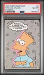 Fun Has Name...! 1990 Topps Simpsons Stickers #21 Bart Psa 8 Nm-mt. Fixed Price $35.00.