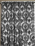 Flocking Damask Curtain Window Panel Or Photography Backdrop 58" Wide. Fixed Price $15.99.