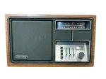 Vintage 1970S Zenith J430W Am/fm Tabletop Radio Wood Grain Signal Meter Works. Fixed Price $49.99.