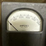 WESTINGHOUSE,RX-35,AMP Meter 0-5000. Fixed Price $20.00.