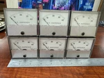 Lot Of 6 Vintage Triplett Model 230-G 0-40 A.c. Amperes 0-20 Meter Analog. Fixed Price $24.99.