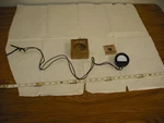 Vintage Gruen Watch Co, 0-150VDC Analog Meter W/40" 18 Ga Triangle Thermocouple. Fixed Price $25.00.