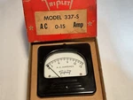 Vintage Triplett Ac 0-15 Ammeter, Model 337-S, Nos Panel. Fixed Price $25.00.