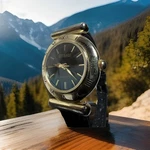 Gitano Quartz Watch, Ladies,blue, Pyramid Glass, Gold PLATED,25MM Case,bl/leathe. Fixed Price $17.00.