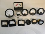 Lot Of 12 Vtg Mixed Brands Panel Meters Milliamperes Kilovolts. Fixed Price $125.00.