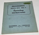 Measurements Model 59 Megacycle Meter Operating Instructions Manual 1956. Fixed Price $14.98.