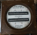 Antique James G. Biddle Frahm Frequency Meter Wood Case Electrical Test. Fixed Price $100.00.