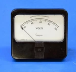 Simpson Rectangular 4-1/2", 0-100 Volts Ac, Panel Meter, Mod 59, Cat 08780. Fixed Price $34.95.