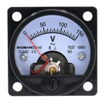 Baomain Analog Dial Panel Voltmeter Gauge SO-45 0-150V Round Black. Fixed Price $13.35.