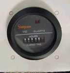 Simpson 110 Elapsed Time Quartz Hour Meter 10-80 Vdc. Fixed Price $32.89.