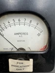 Weston Model 476 Meter Amperes Ac. Fixed Price $19.99.
