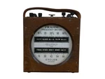 Rare Antique James G Biddle Frahm Frequency Meter Indicator Wood Leather Case. Fixed Price $219.00.