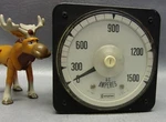 4.5" Crompton 077-08 Ac Panel CT300-1 Ammeter Aa-lstc 0-1500 Amps. Fixed Price $300.23.