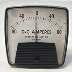 General Electric Panel Meter D-c Amperes To 80. Fixed Price $21.99.