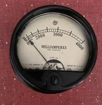 Vintage Weston Style 539061-8 Milliamperes Dc Panel Meter Gauge- Untested.. Fixed Price $35.00.