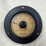 Western Electrical Milliamperes A.c. Meter Gauge Vintage July 1943, Steam Punk. Fixed Price $20.00.