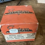 Vintage Nos Simpson 1227 09610 Analog Meter Panel 0-100 Dc Volts-mint. Fixed Price $39.99.