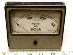Sola 420-04708 Panel Mount Volt Meter Dcv, To 300. Fixed Price $9.19.