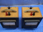 2 Vintage Dc Milliamperes Gauges Wooden Boxes Boxed. Fixed Price $29.00.