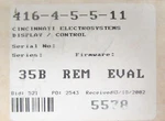 Cincinnati Electrosystems Model 416 Control And Display Module 5 11. Fixed Price $200.00.