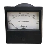 Simpson Electric Co. Analog Panel Meter Gauge Dc Amperes To 50 Amps. Fixed Price $19.99.
