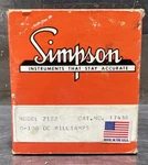 Simpson 2122 Panel Meter 0-100 Dc Milliamps. Nos Surplus. Cat 17438. Fixed Price $79.99.